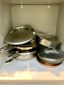 Austin home organizing services - skillets before