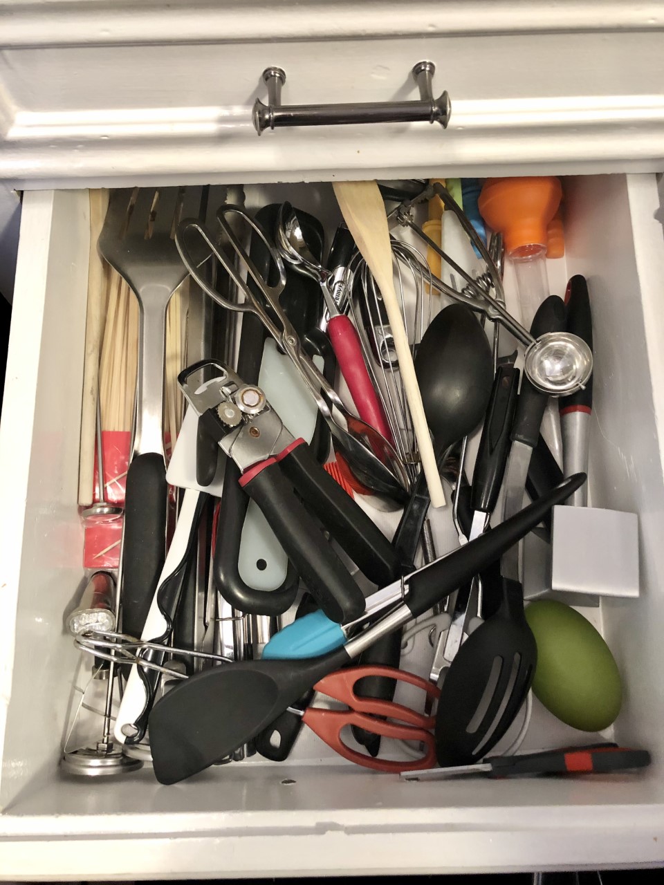 League City home organizing services - utensils before