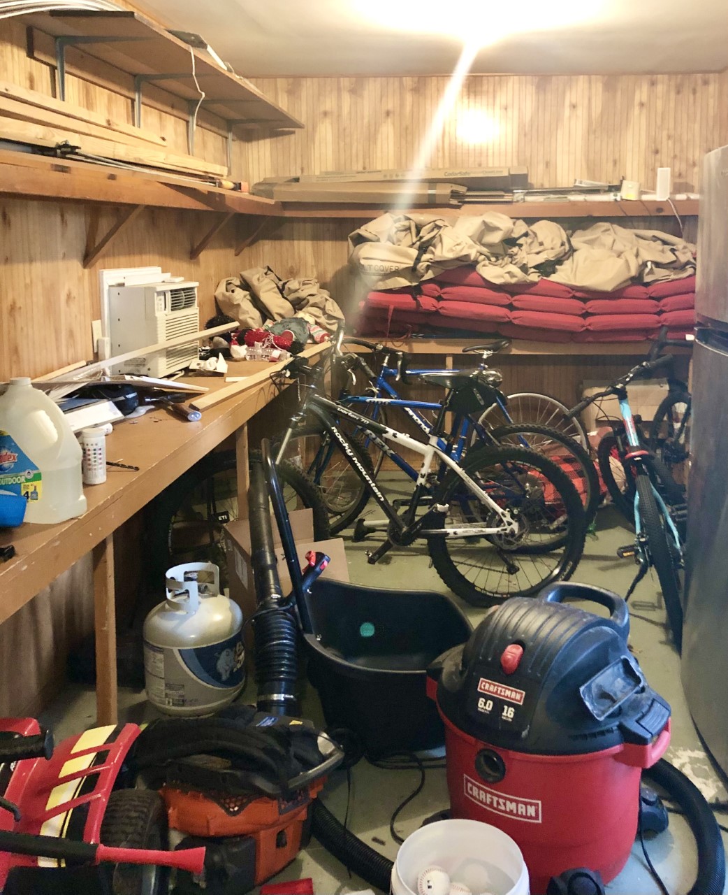 Friendswood home organizing services - shed before