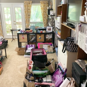Sugar Land home organizing services - craft room before