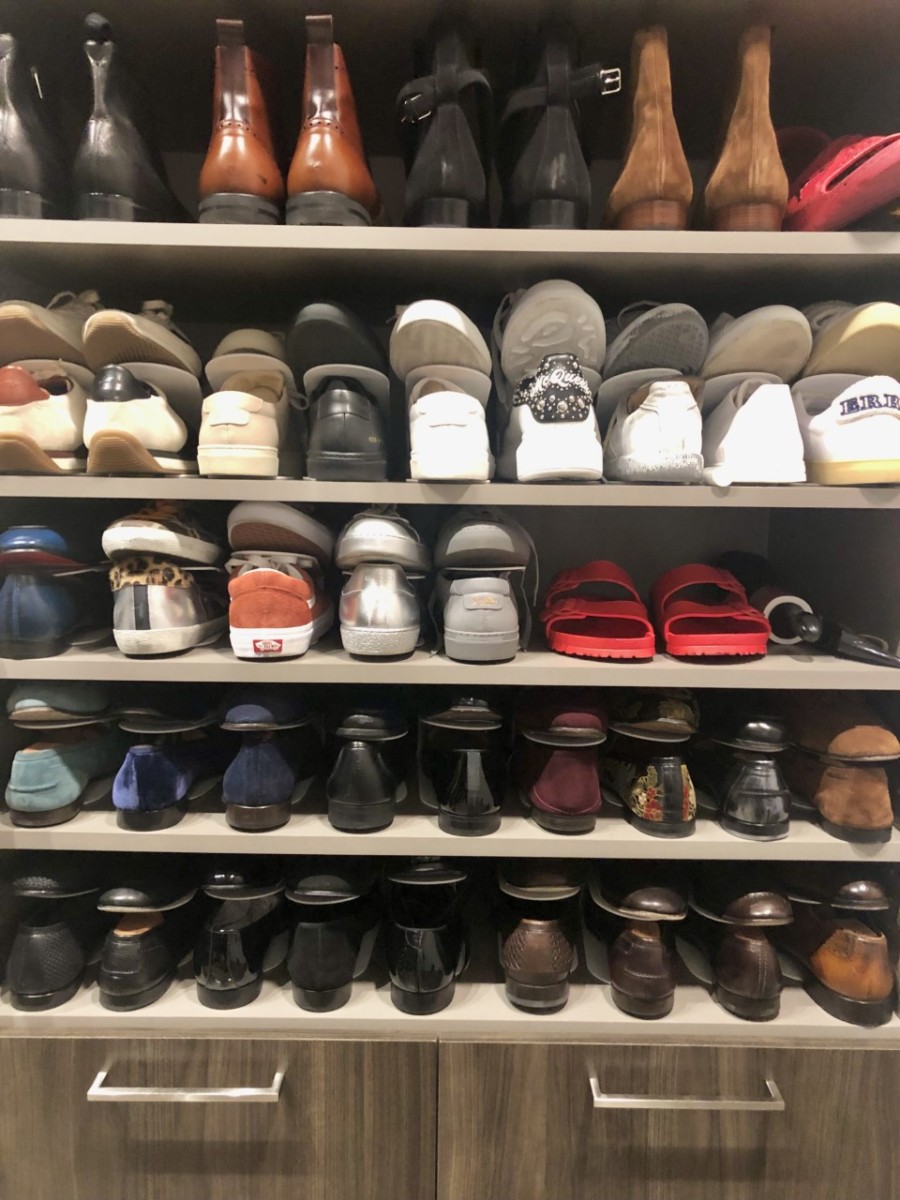 Houston Heights organizing services - shoes organized