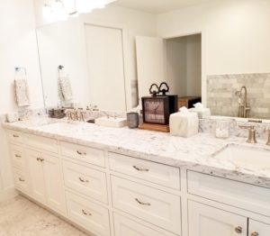 Our Houston home organizers set up this bathroom