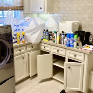 Memorial home organizing services - laundry before